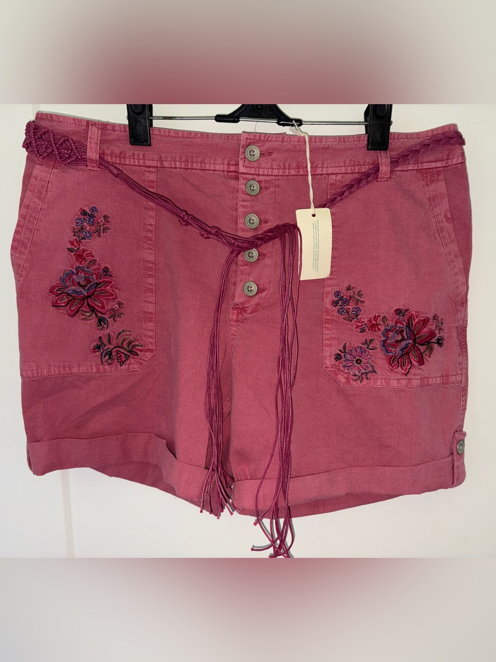 NWT Sundance Odyssey embroidered shorts sz 14